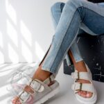 Sandały boho Madam Cherio szare