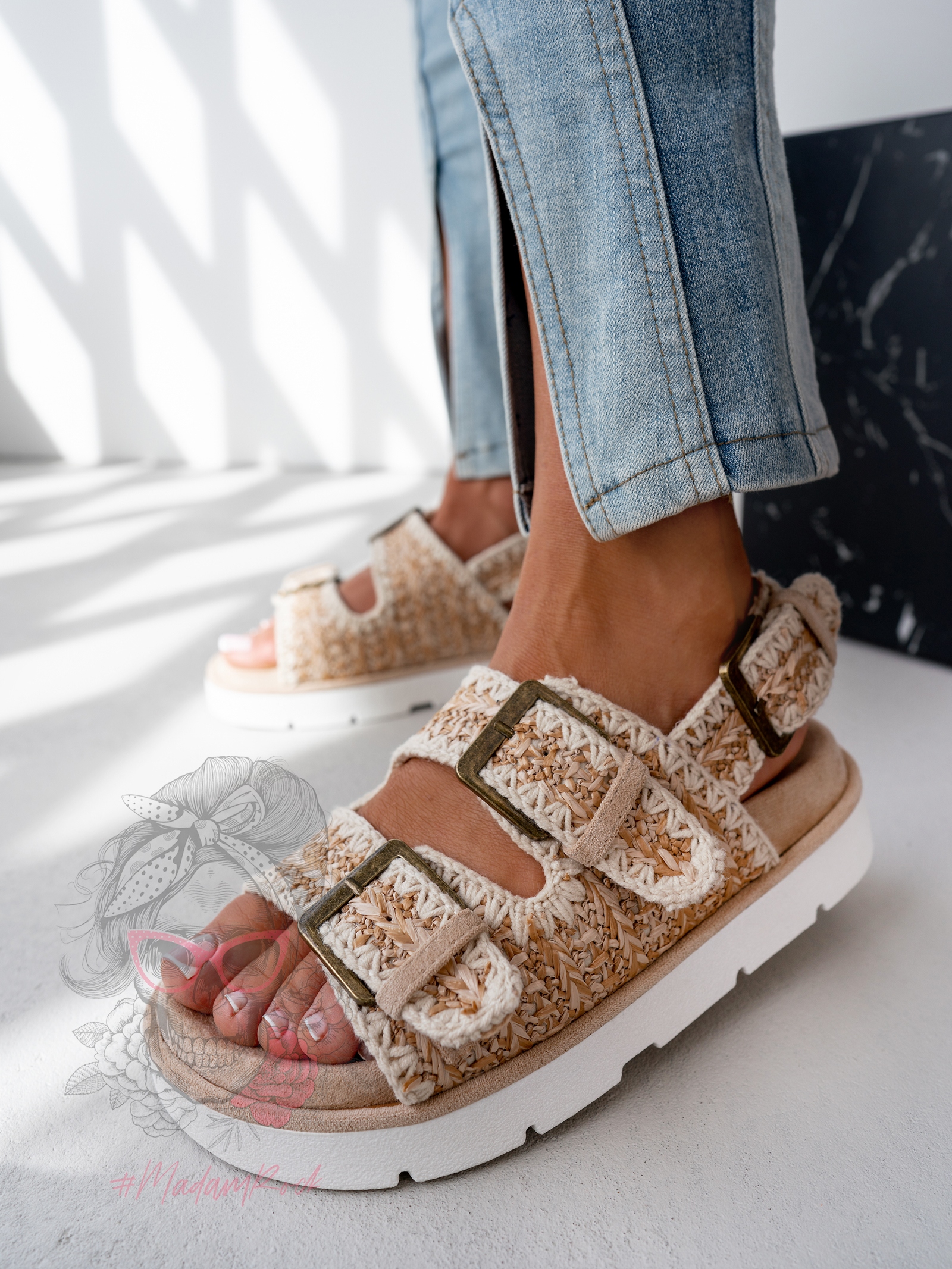 Sandały boho Madam Cherio c. beżowe Sandały boho Madam Cherio c. beżowe