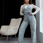 Kombinezon jeansowy Emerk niebieski