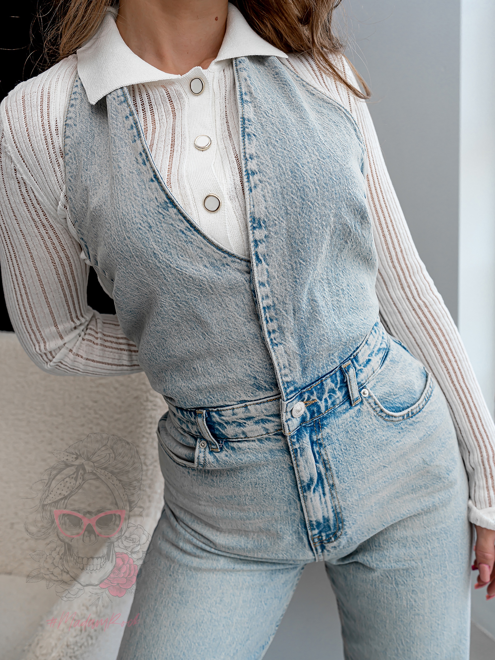 Kombinezon jeansowy Emerk niebieski