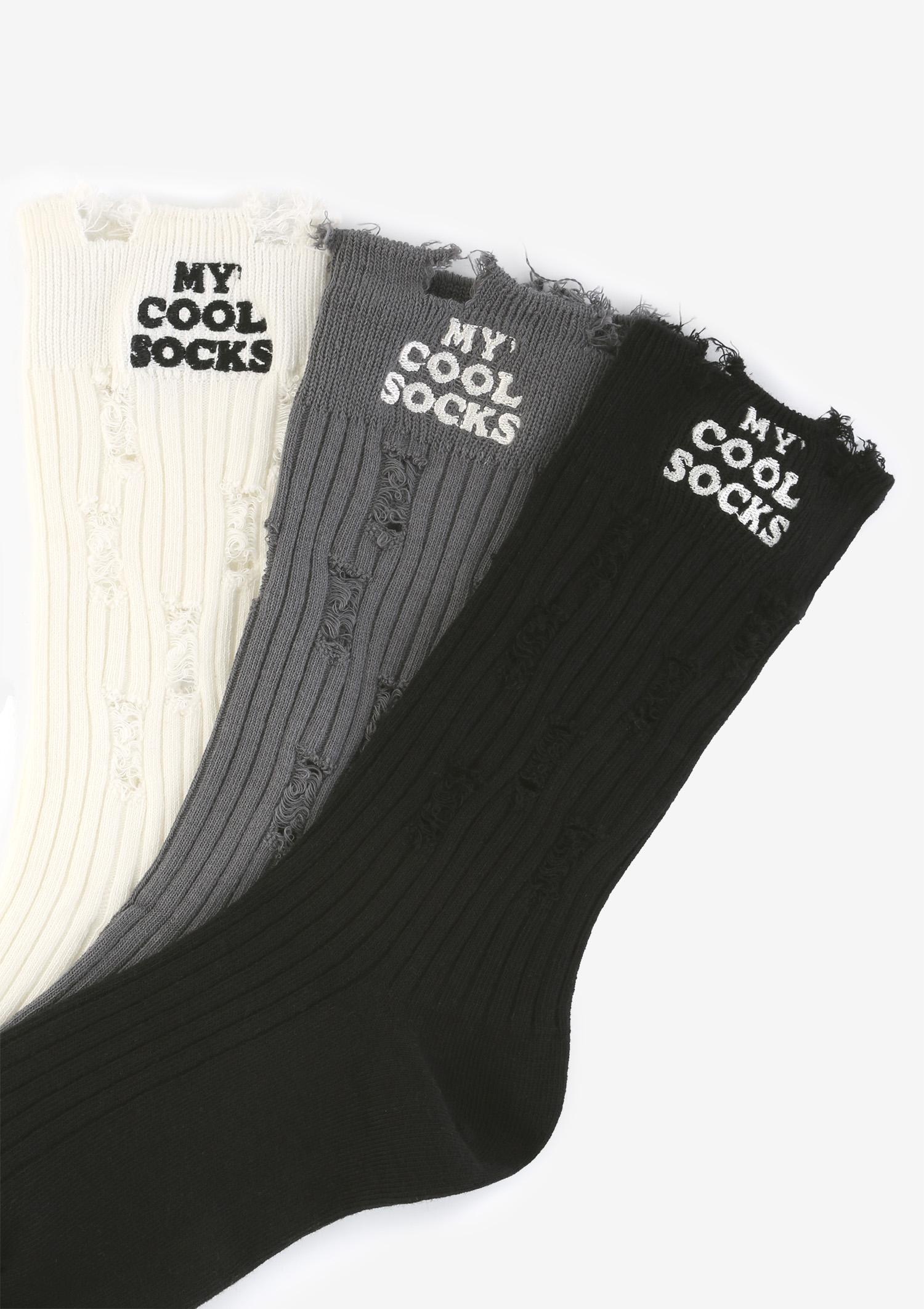 Skarpetki z przetarciami MY COOL SOCKS czarne Skarpetki z przetarciami MY COOL SOCKS czarne