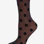 Skarpetki cienkie w grochy Big Dots czarne