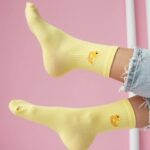 Skarpetki damskie kaczuszki żółte