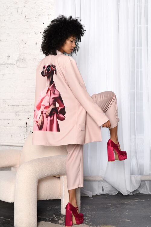 Marynarka oversize MC Lady Dog różowa