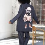 Marynarka jednolita z aplikacją MC Sheepo grafitowa