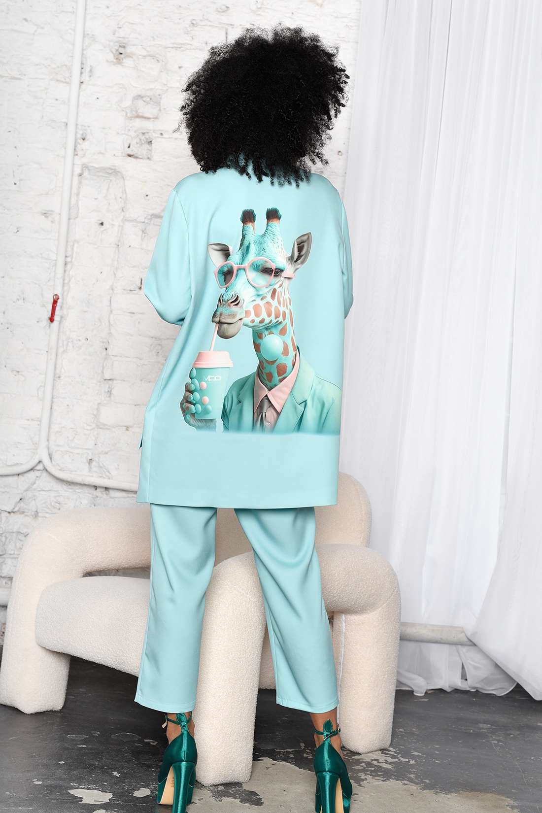 Marynarka oversize MC Bubblegum miętowa Marynarka oversize MC Bubblegum miętowa