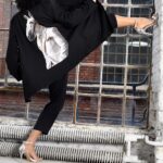 Marynarka jednolita z aplikacją MC Horse czarna