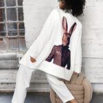 Marynarka przedłużana oversize MC Rabbit biała