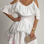 Sukienka z falbankami NB Voler II biała