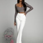 Bluzka bandażowa Raflo ziemista