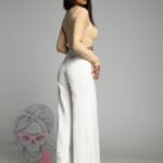 Spodnie eleganckie Mefeto białe