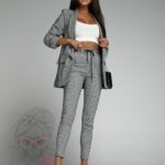 Komplet garnitur damski Bleces biało-czarny