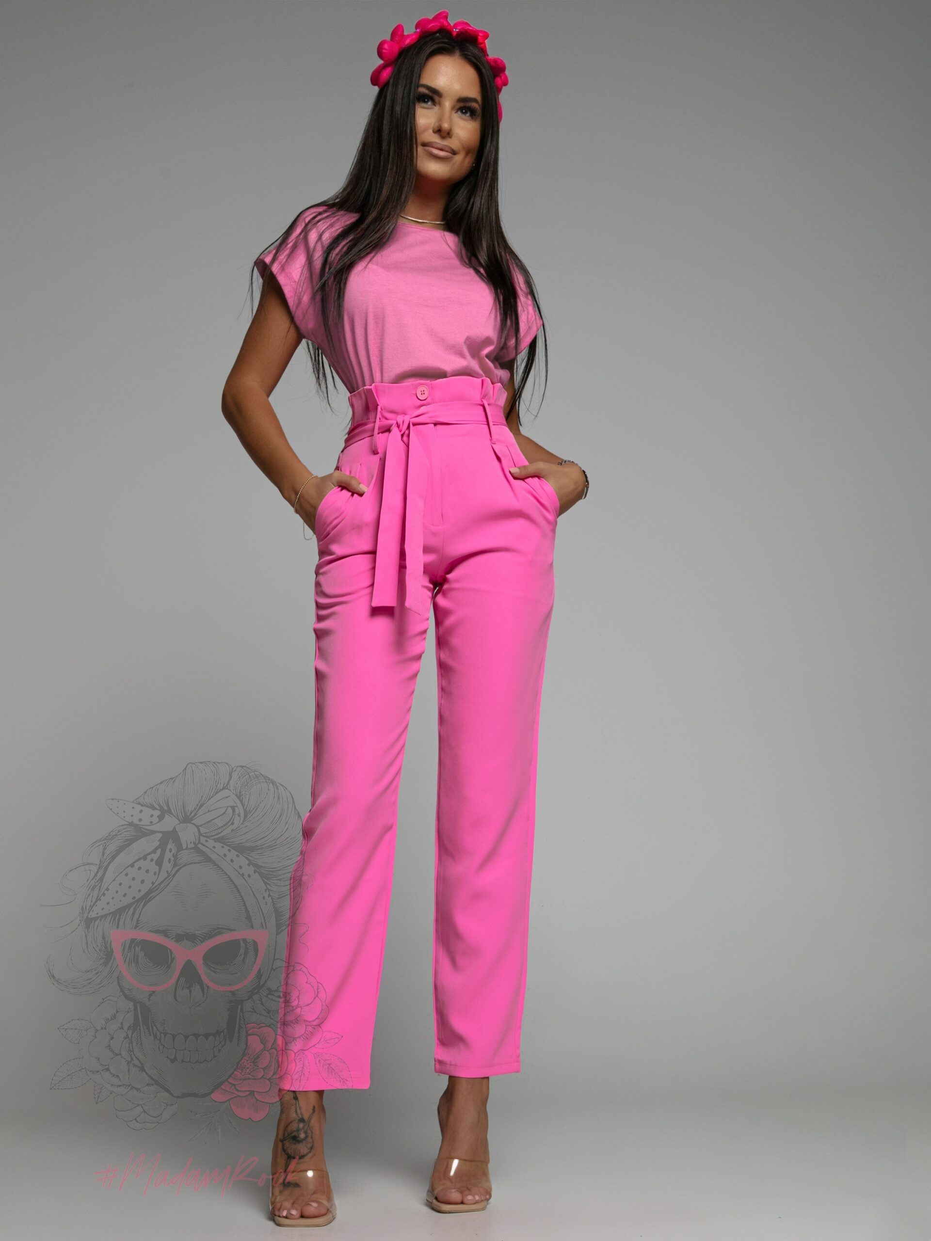 T-shirt krótki oversize Shortli cukierkowy róż