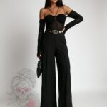 Body hiszpanka z siatki Luwe czarne