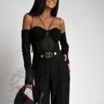 Body hiszpanka z siatki Luwe czarne