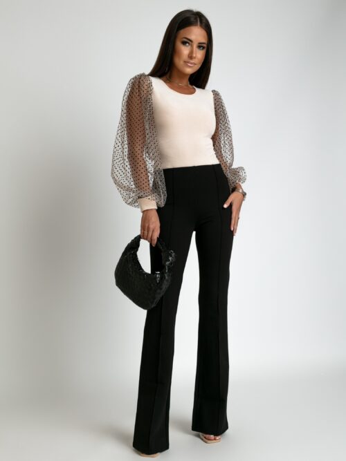 Spodnie eleganckie dopasowane Kent czarne