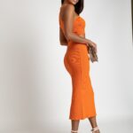 Komplet prążkowany Duett pomarańczowy