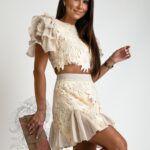 Komplet gipiurowy Tenesi beżowy