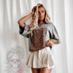 T-shirt dekatyzowany New Attitude szary w panterkę