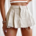 Spódniczko-spodenki jeansowe Mavix beżowe