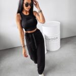 Top damski prążkowany Ruby Ola Voga czarny