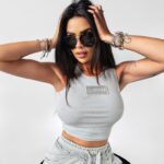 Top damski prążkowany Ruby Ola Voga szary