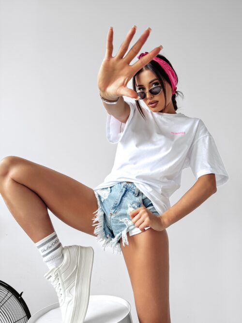 T-shirt damski One Ola Voga biały