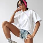 T-shirt damski One Ola Voga biały