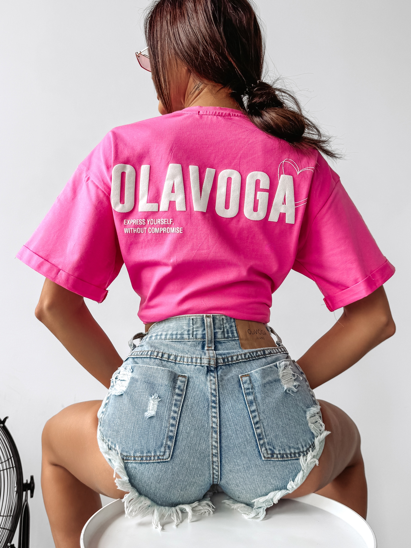 T-shirt damski One Ola Voga fuksja