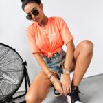 T-shirt damski One Ola Voga koralowy