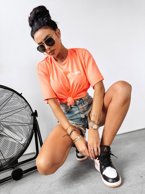 T-shirt damski One Ola Voga koralowy