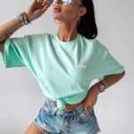 T-shirt damski One Ola Voga miętowy