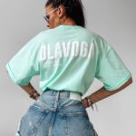 T-shirt damski One Ola Voga miętowy