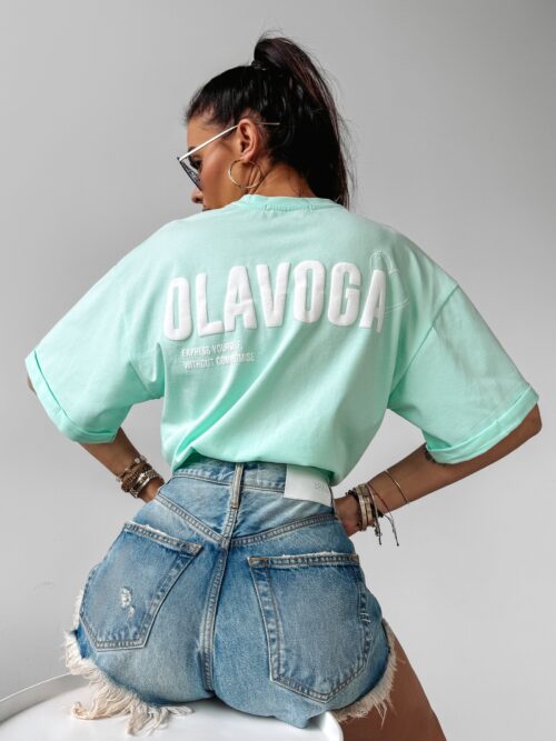 T-shirt damski One Ola Voga miętowy