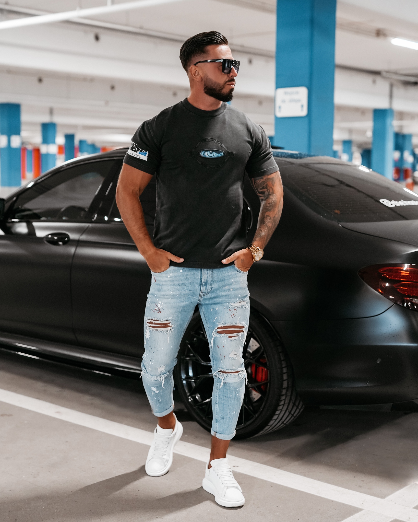 T-shirt męski EYECATCH Ola Voga c.szary