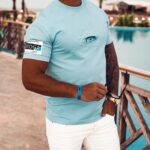 T-shirt męski EYECATCH Ola Voga j.niebieski