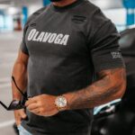 T-shirt męski z rozcięciami XYZ Ola Voga c.szary