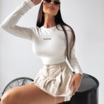 -wyprzedane-Bluzka przylegająca Aurea Ola Voga ecru