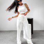 Spodnie dresowe damskie LAGOON OLAVOGA ecru