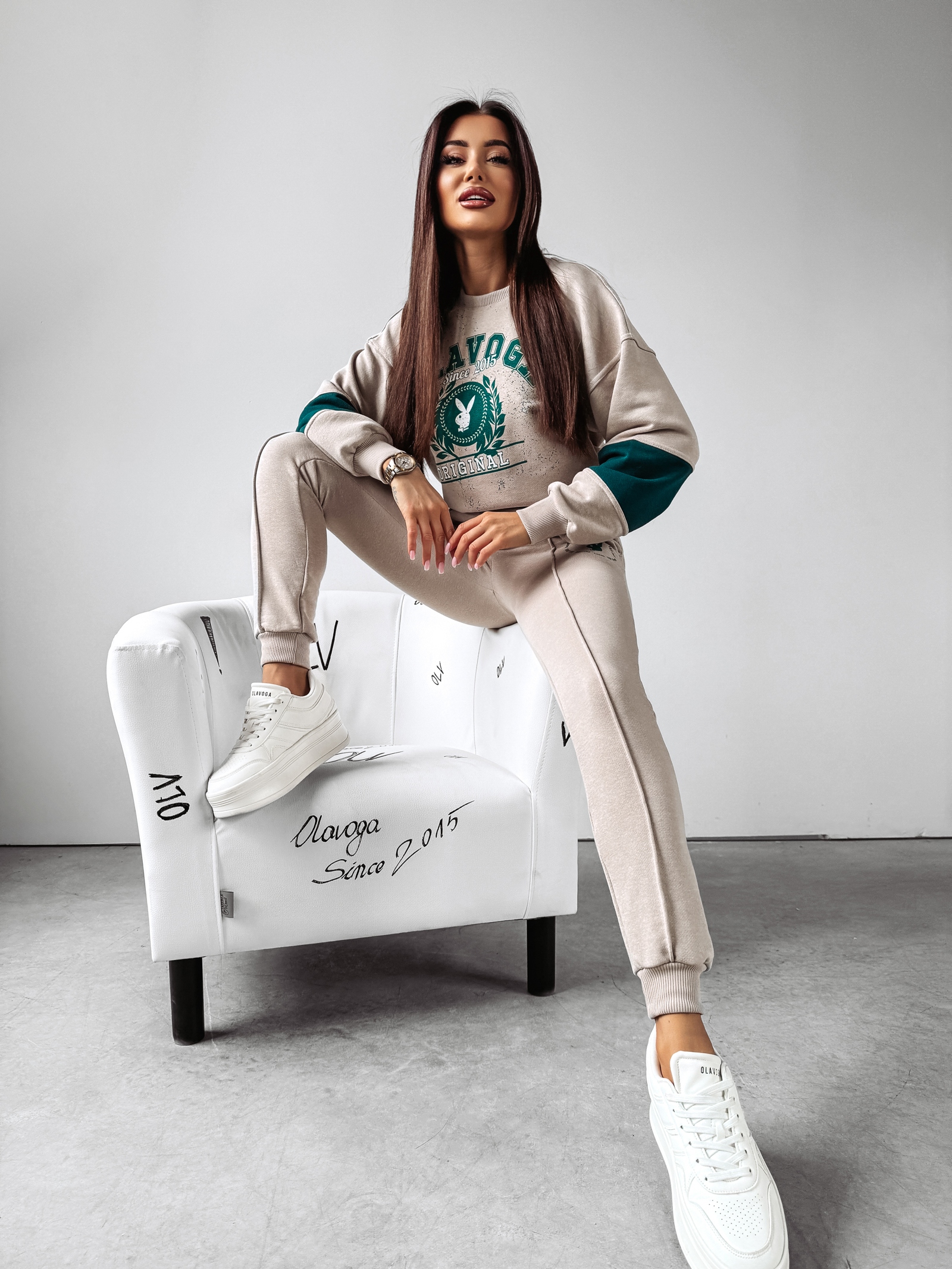 Komplet dresowy ABRASION OLAVOGA beżowy