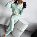 Komplet damski sportowy SNAZZY Ola Voga miętowy
