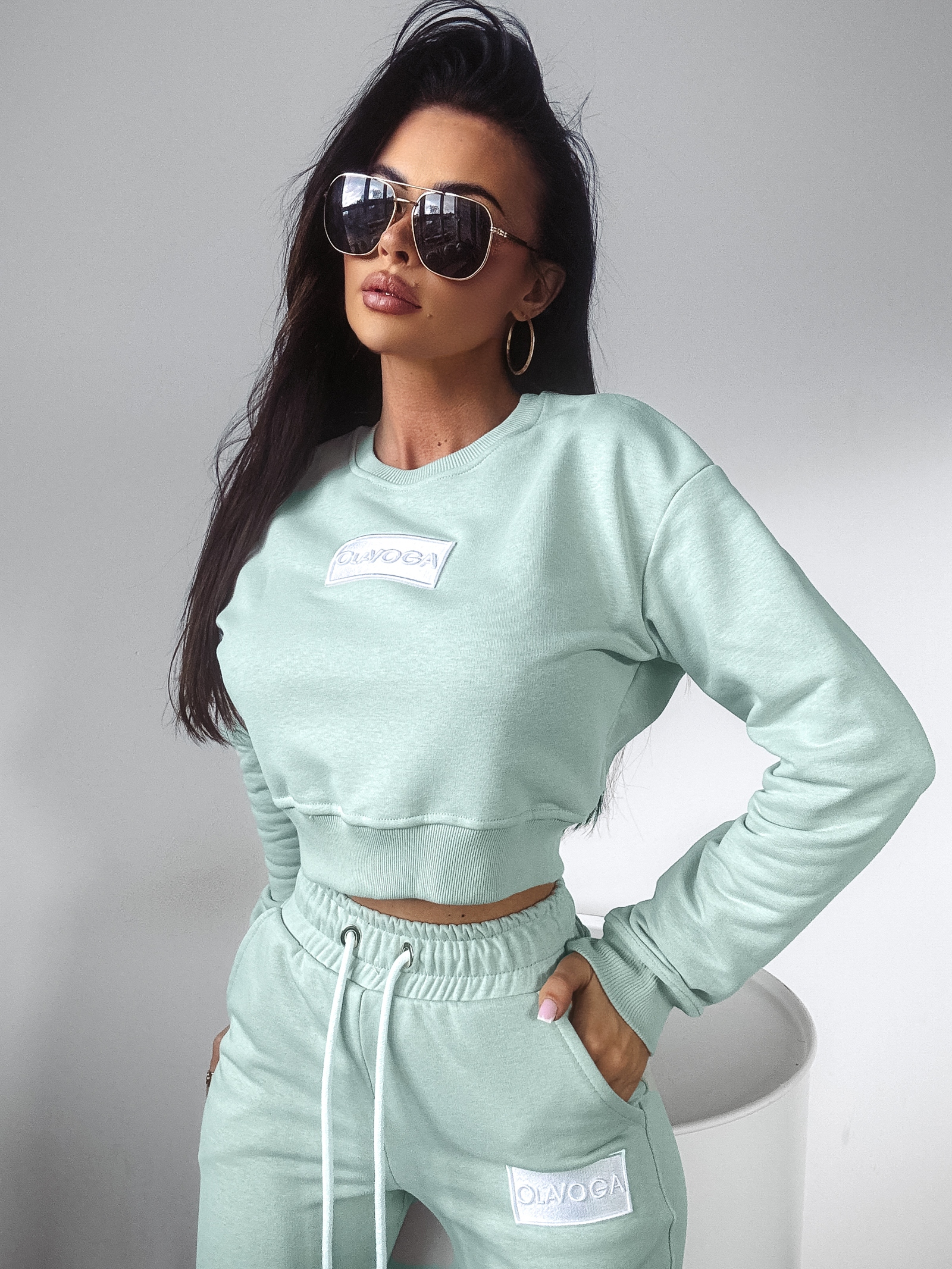 Komplet damski sportowy SNAZZY Ola Voga miętowy