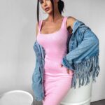 Sukienka przylegająca VALENTINE Ola Voga różowa