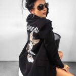 -wyprzedane-Marynarka damska PRINT Ola Voga czarna