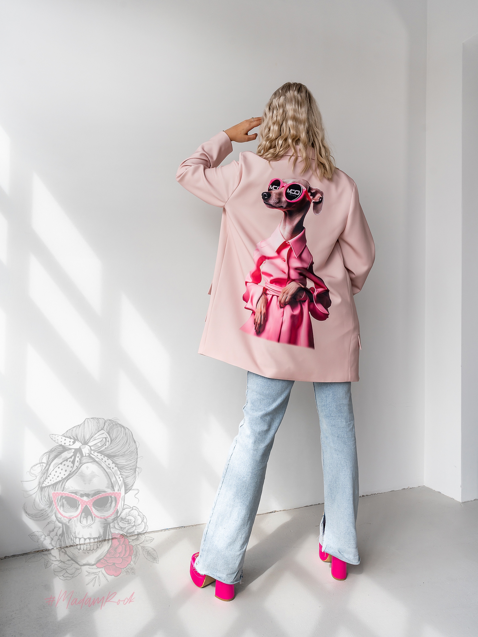 Marynarka oversize MC Lady Dog różowa Marynarka oversize MC Lady Dog różowa
