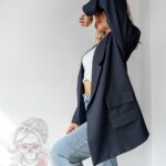 Marynarka jednolita z aplikacją MC Sheepo grafitowa