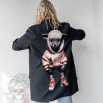 Marynarka jednolita z aplikacją MC Sheepo grafitowa