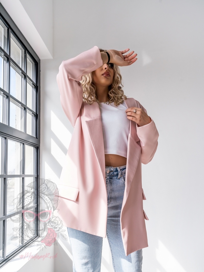 Marynarka z aplikacją MC Fancy Cat różowa