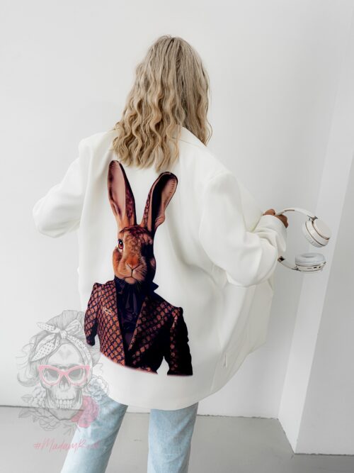 Marynarka przedłużana oversize MC Rabbit biała