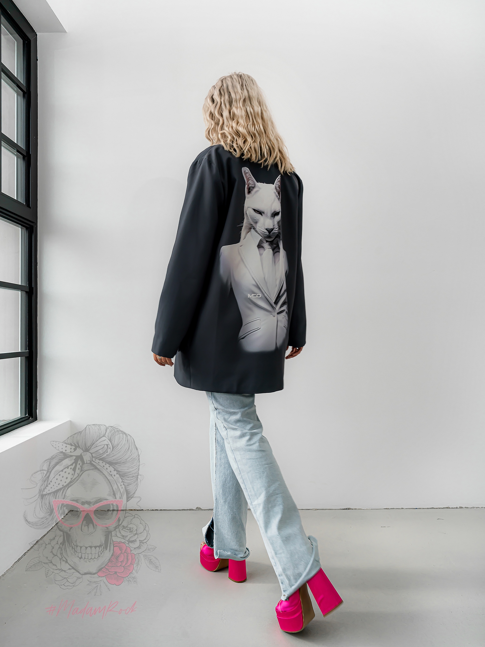 Marynarka z aplikacją MC ElegantCat grafitowa